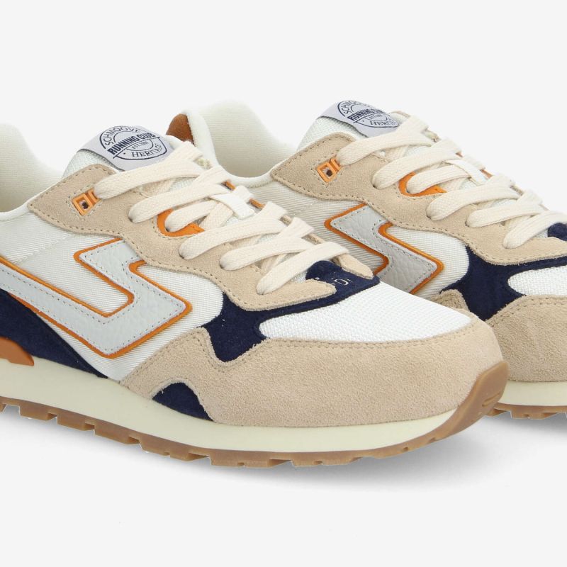 CAPE CODE RUNNER M - SUEDE/NYLON/SDE - BEIGE/OFF WHITE/BLUE DENIM